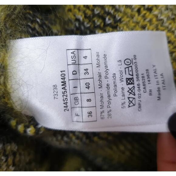 Christian Dior 2022 Runway Plaid Mohair Sweater - Sz 36 - Picture 4 of 4